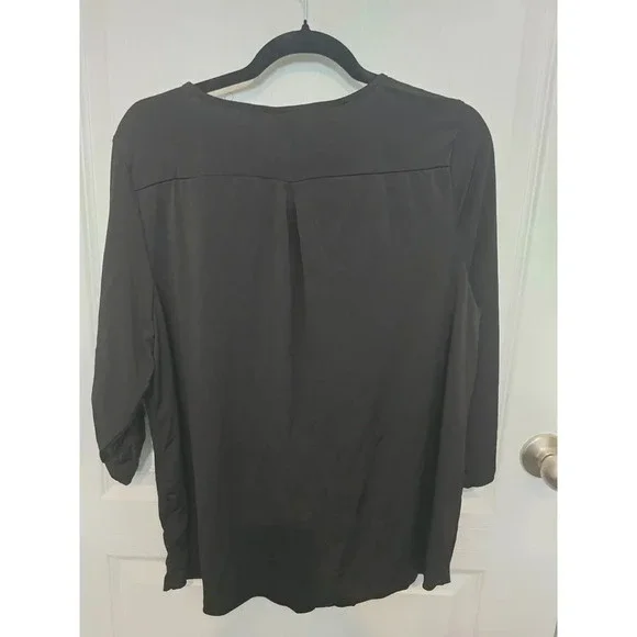 Black Zipper XL Blouse - Picture 3 of 8
